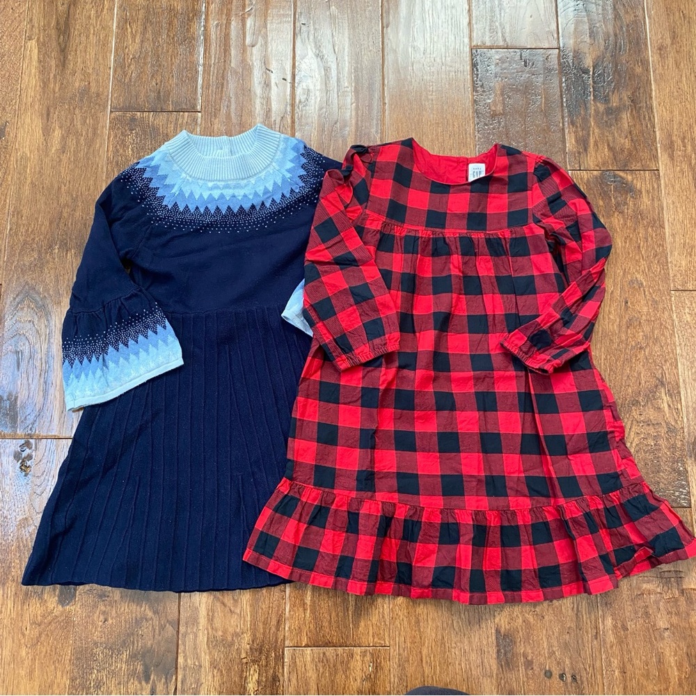 Winter Holiday Girl size 5 Dresses set - Janie & Jack and Gap